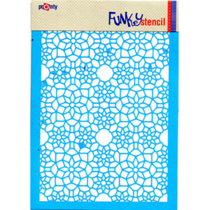Stencil A4 Tile Pattern Flowers