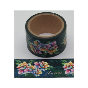 30 mm Bright Big Roses on Black